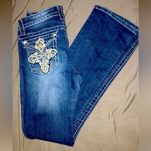 2 semi stretchy boot cut jeans
